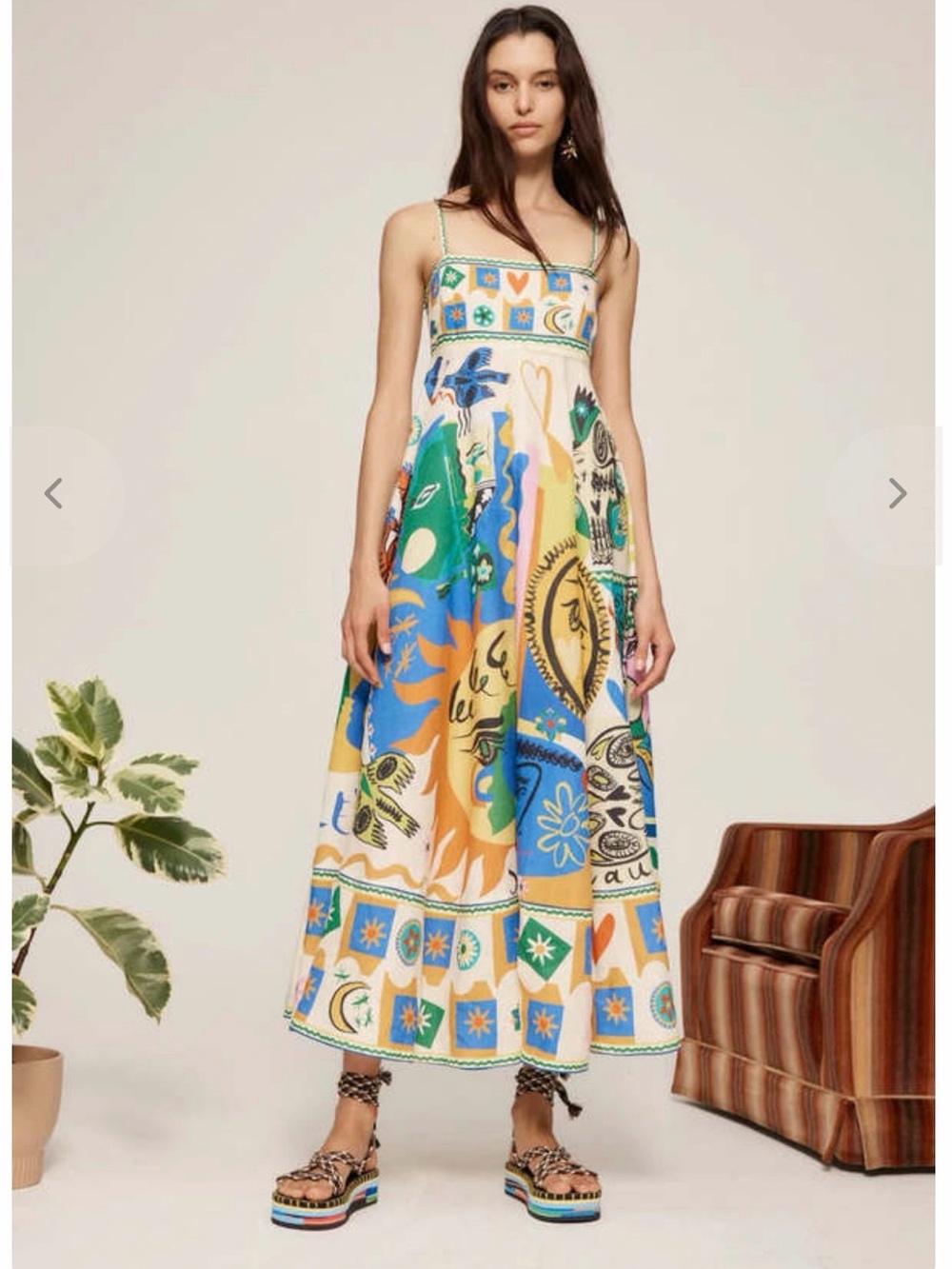 ALÉMAIS SOLEIL SUNDRESS MAXI DUPE XS